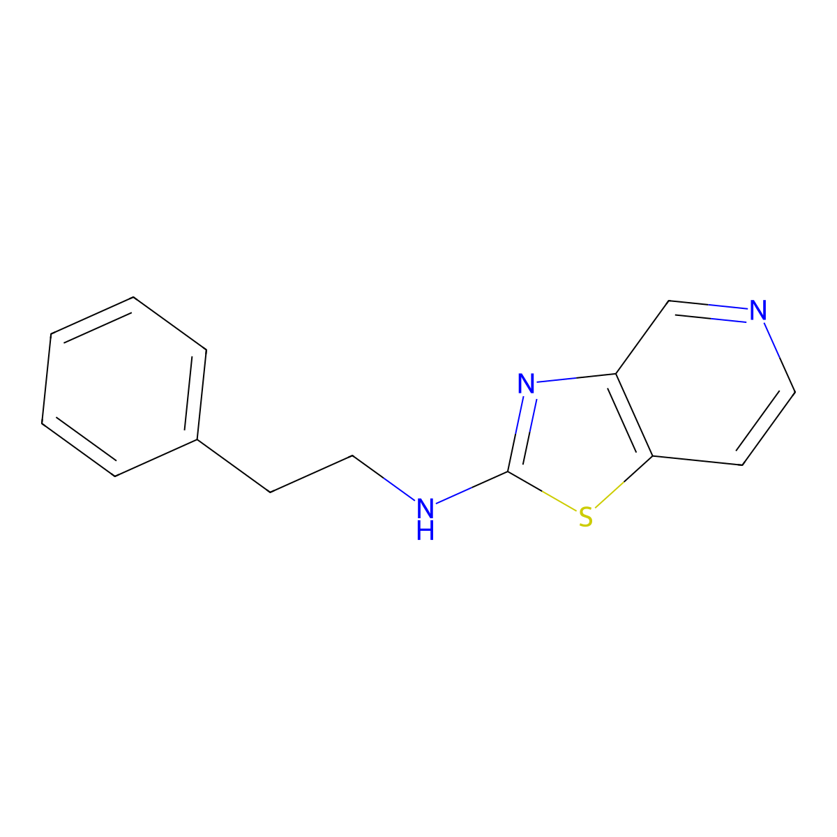 N-(2-phenylethyl)-[1,3]thiazolo[4,5-c]pyridin-2-amine molecular structure, CAS 2548992-81-8