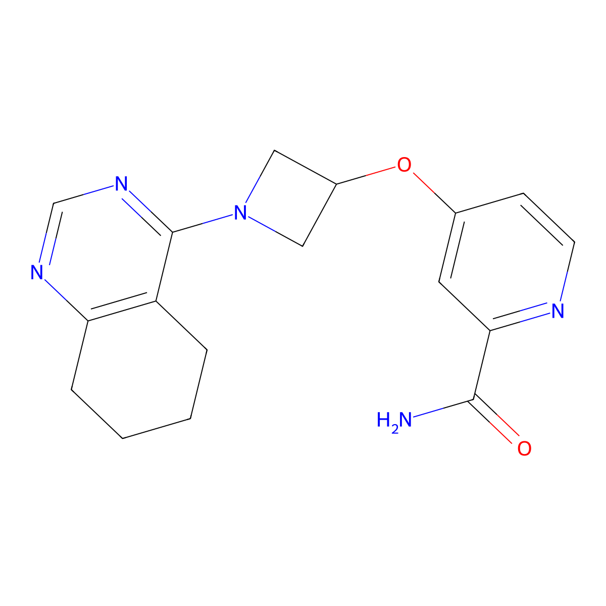 4-{[1-(5,6,7,8-Tetrahydroquinazolin-4-yl)azetidin-3-yl]oxy}pyridine-2-carboxamide molecular structure, CAS 2548992-93-2