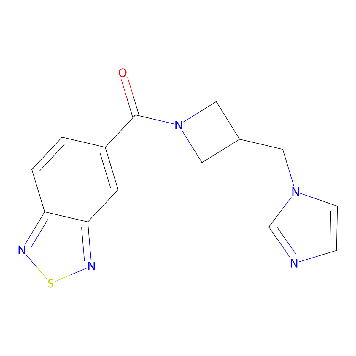 5-{3-[(1H-imidazol-1-yl)methyl]azetidine-1-carbonyl}-2,1,3-benzothiadiazole molecular structure, CAS 2548992-99-8