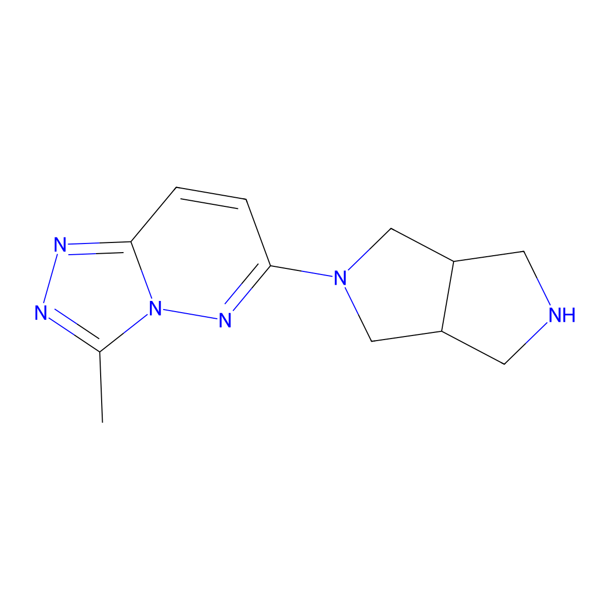3-Methyl-6-{octahydropyrrolo[3,4-c]pyrrol-2-yl}-[1,2,4]triazolo[4,3-b]pyridazine molecular structure, CAS 2548993-47-9