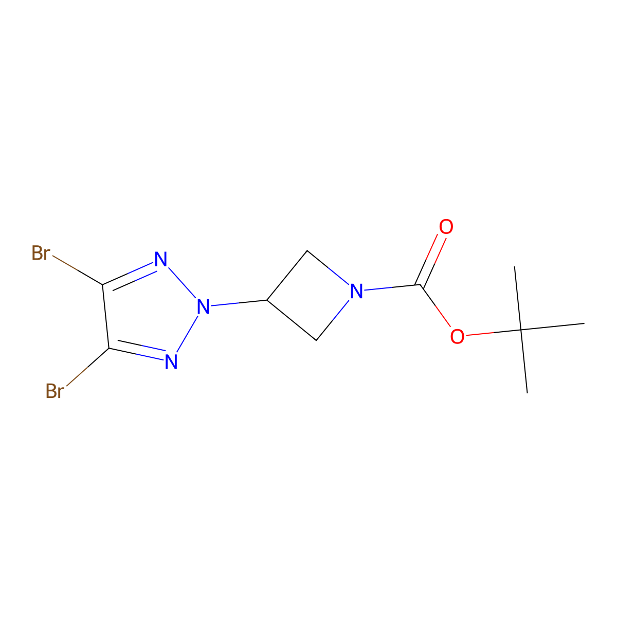 tert-butyl 3-(4,5-dibromo-2H-1,2,3-triazol-2-yl)azetidine-1-carboxylate molecular structure, CAS 2548993-50-4