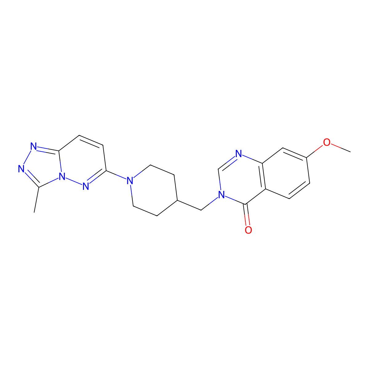 7-Methoxy-3-[(1-{3-methyl-[1,2,4]triazolo[4,3-b]pyridazin-6-yl}piperidin-4-yl)methyl]-3,4-dihydroquinazolin-4-one molecular structure, CAS 2548993-97-9