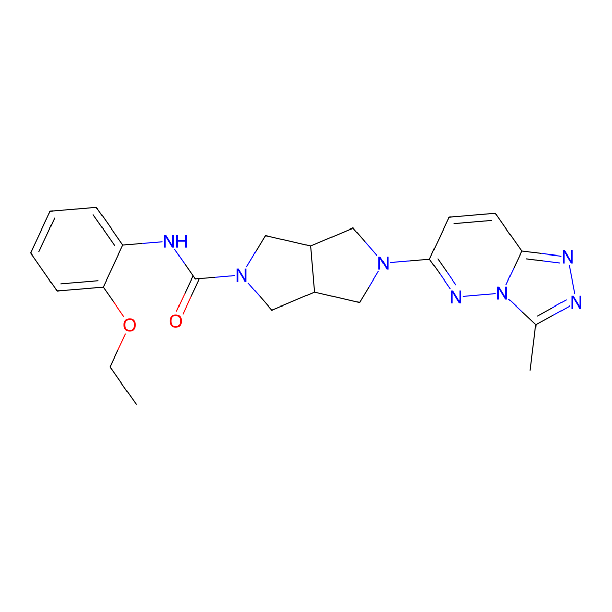 N-(2-ethoxyphenyl)-5-{3-methyl-[1,2,4]triazolo[4,3-b]pyridazin-6-yl}-octahydropyrrolo[3,4-c]pyrrole-2-carboxamide molecular structure, CAS 2548994-24-5