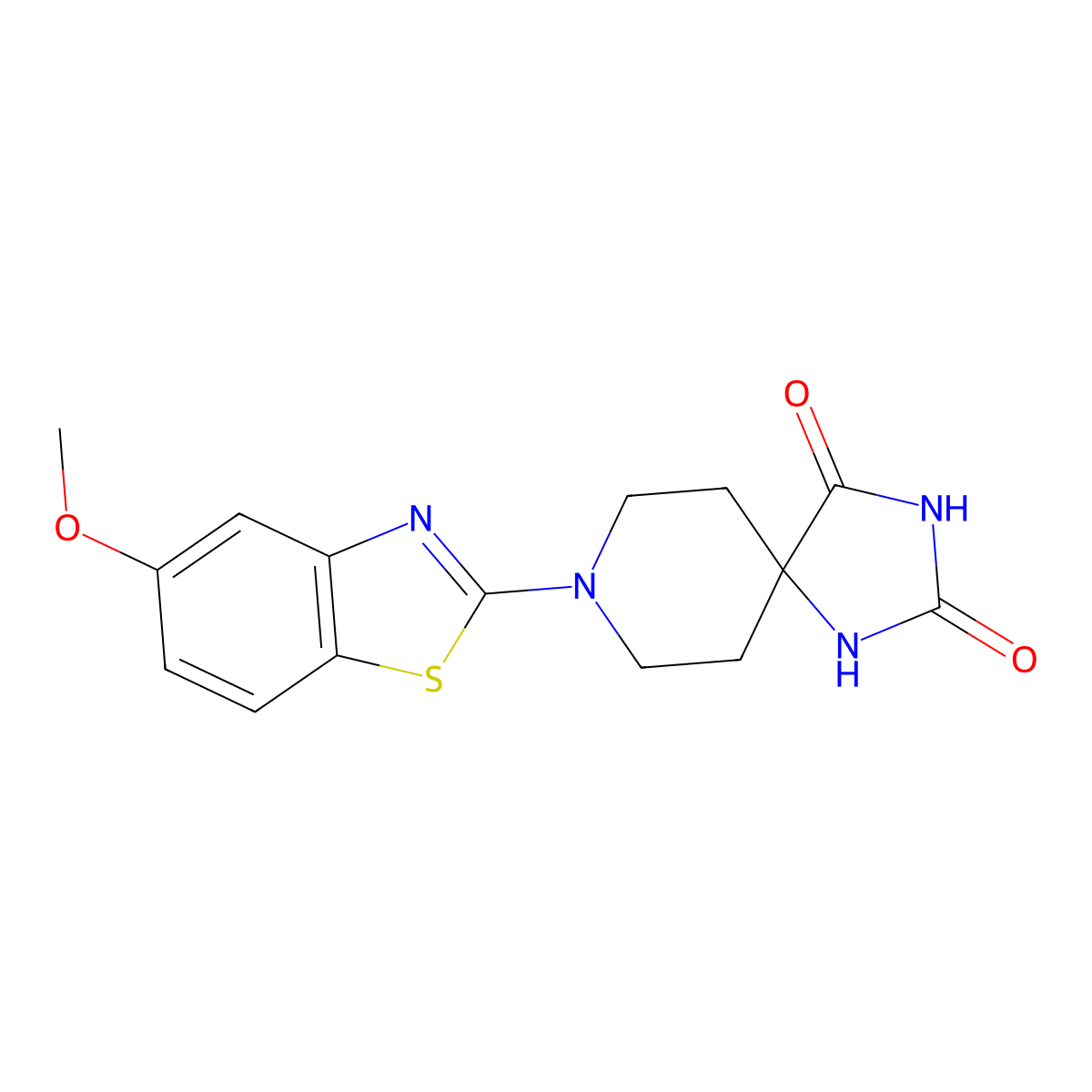 8-(5-Methoxy-1,3-benzothiazol-2-yl)-1,3,8-triazaspiro[4.5]decane-2,4-dione molecular structure, CAS 2548994-37-0