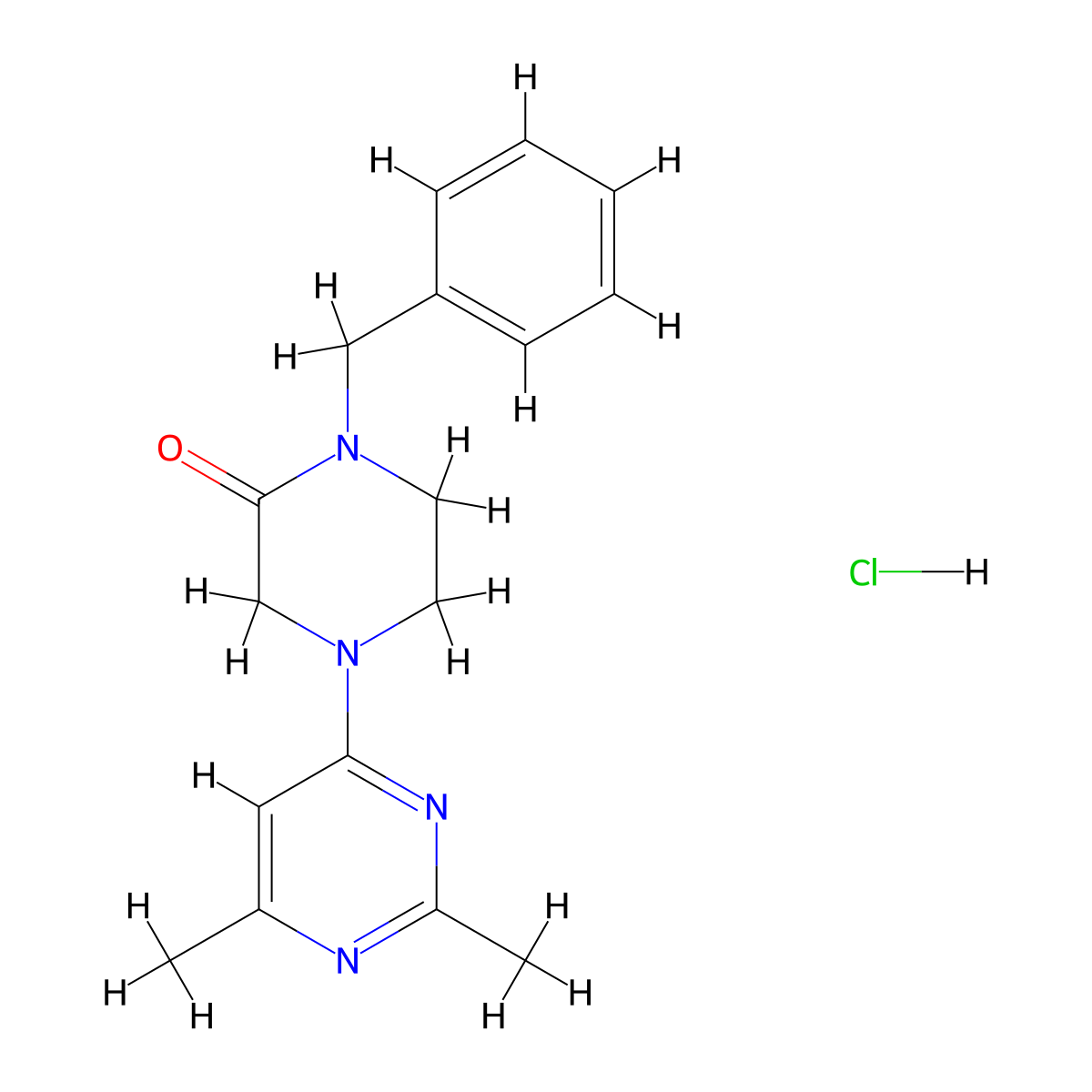 1-Benzyl-4-(2,6-dimethylpyrimidin-4-yl)piperazin-2-one hydrochloride molecular structure, CAS 2548994-63-2
