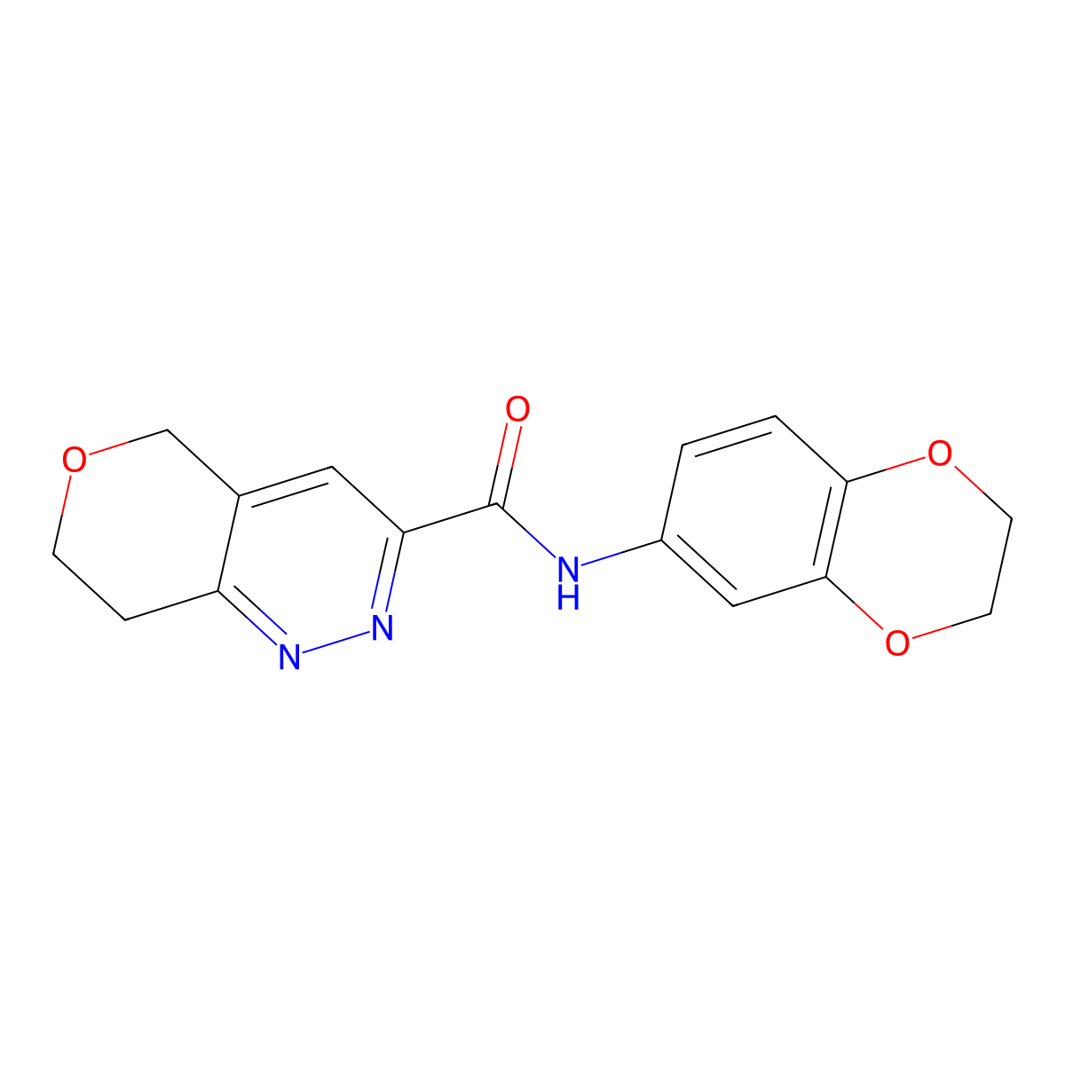 N-(2,3-dihydro-1,4-benzodioxin-6-yl)-5H,7H,8H-pyrano[4,3-c]pyridazine-3-carboxamide molecular structure, CAS 2548994-87-0