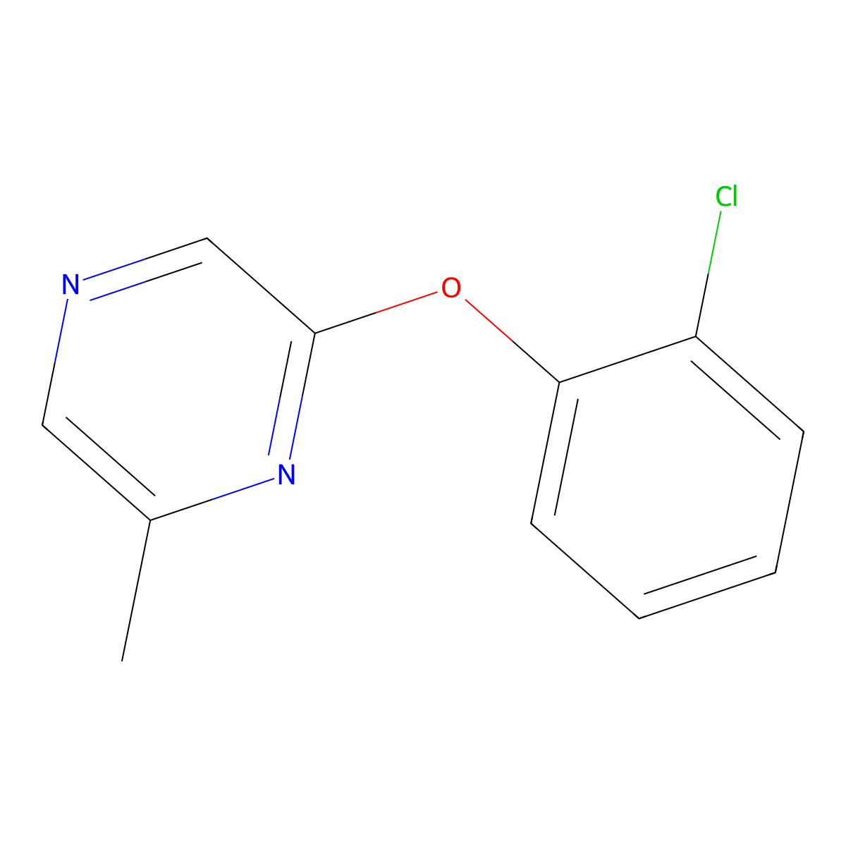 2-(2-Chlorophenoxy)-6-methylpyrazine molecular structure, CAS 2548994-95-0