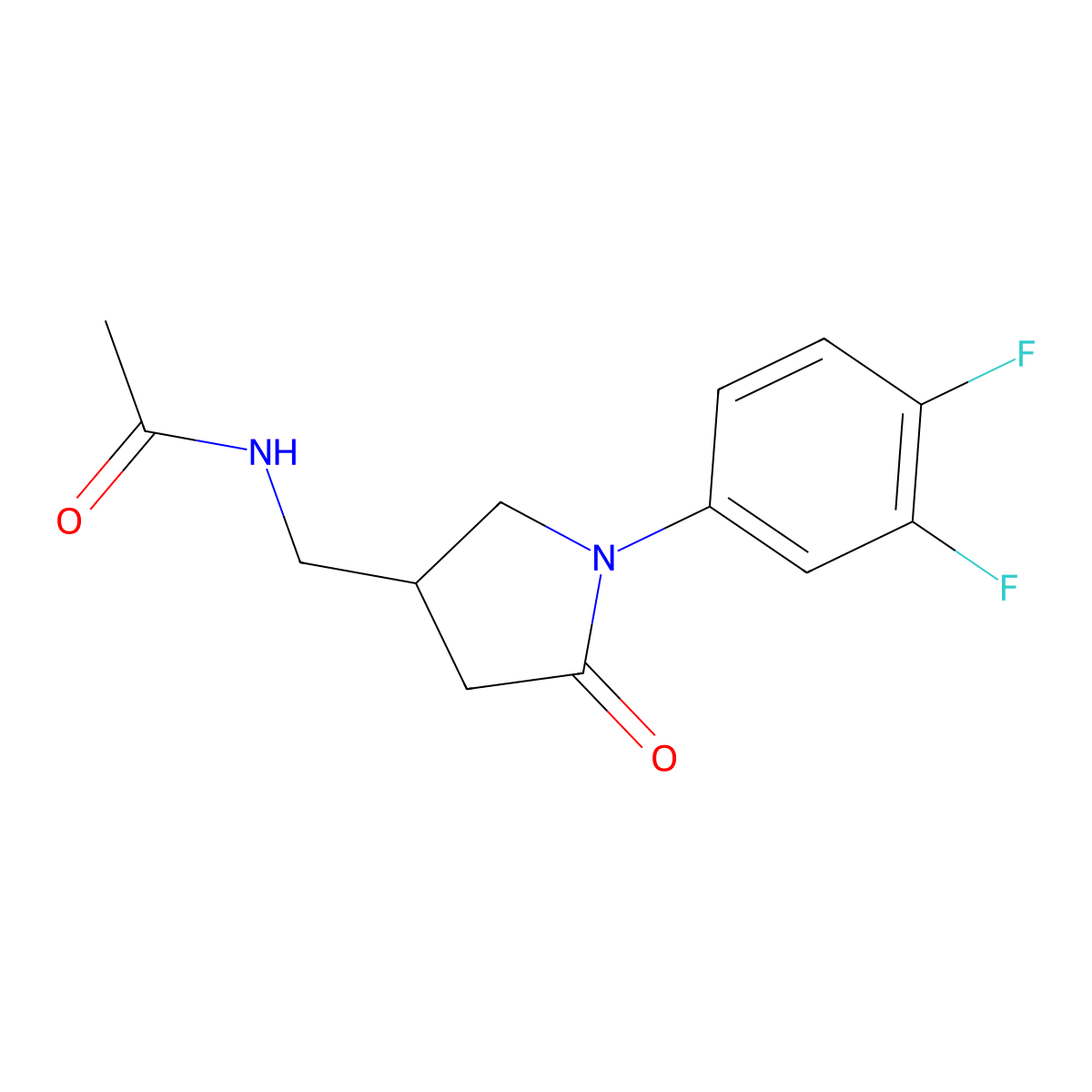 N-{[1-(3,4-difluorophenyl)-5-oxopyrrolidin-3-yl]methyl}acetamide molecular structure, CAS 2548995-43-1