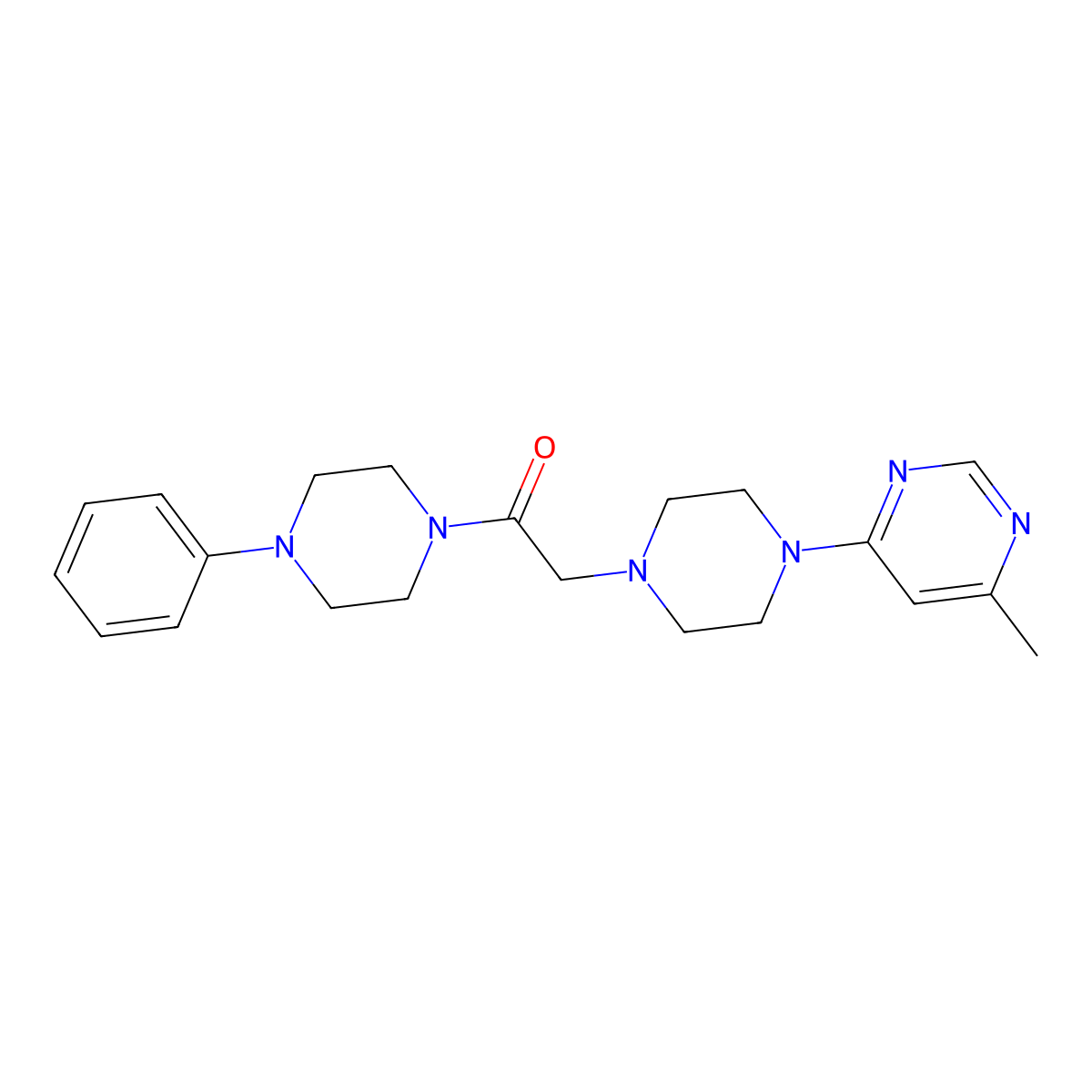 2-[4-(6-Methylpyrimidin-4-yl)piperazin-1-yl]-1-(4-phenylpiperazin-1-yl)ethan-1-one molecular structure, CAS 2548996-90-1