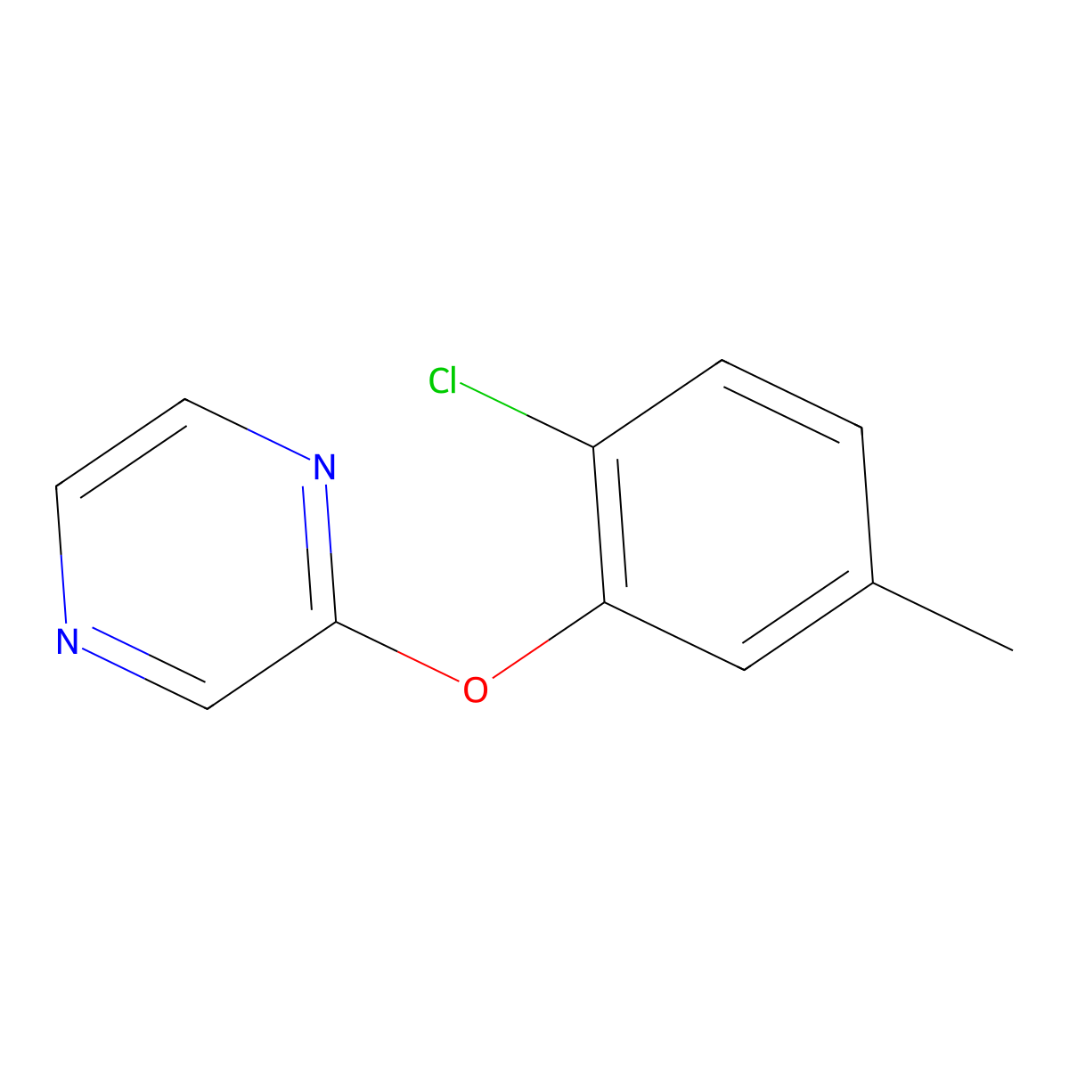 2-(2-Chloro-5-methylphenoxy)pyrazine molecular structure, CAS 2548997-43-7