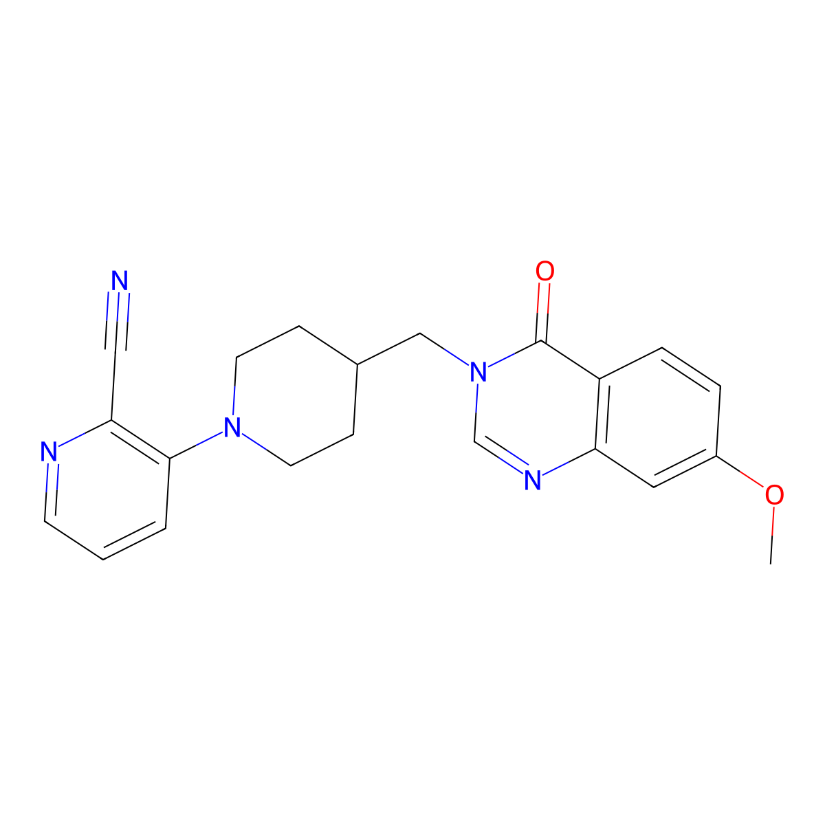 3-{4-[(7-Methoxy-4-oxo-3,4-dihydroquinazolin-3-yl)methyl]piperidin-1-yl}pyridine-2-carbonitrile molecular structure, CAS 2548997-60-8