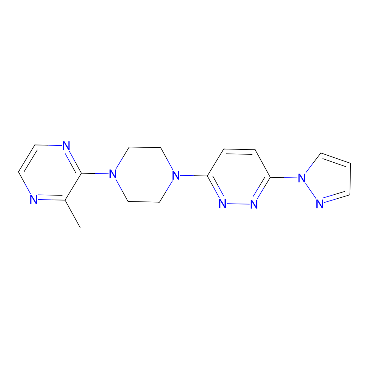 3-[4-(3-methylpyrazin-2-yl)piperazin-1-yl]-6-(1H-pyrazol-1-yl)pyridazine molecular structure, CAS 2548997-64-2