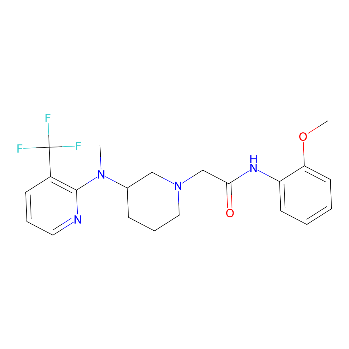 N-(2-methoxyphenyl)-2-(3-{methyl[3-(trifluoromethyl)pyridin-2-yl]amino}piperidin-1-yl)acetamide molecular structure, CAS 2548997-89-1