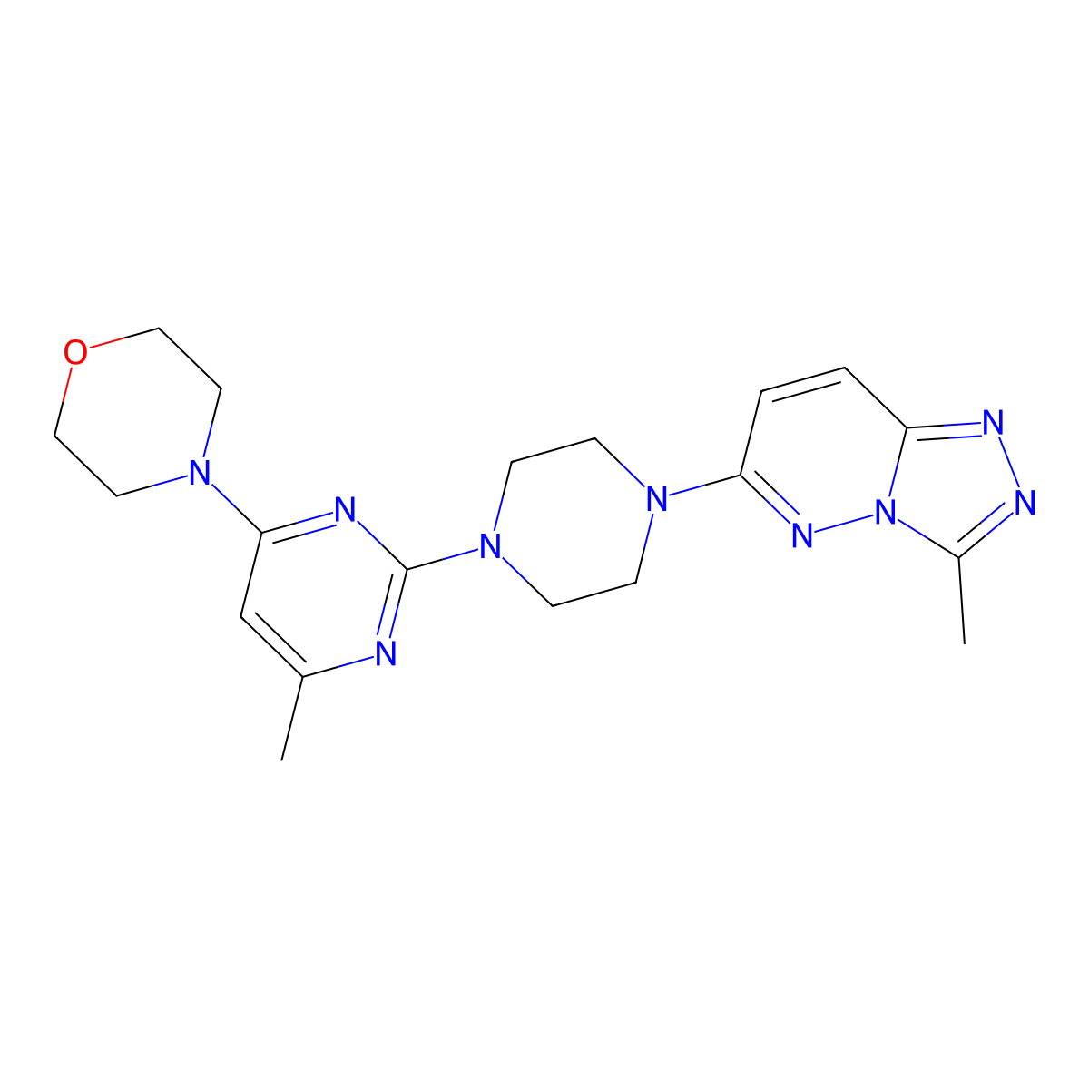 4-[6-Methyl-2-(4-{3-methyl-[1,2,4]triazolo[4,3-b]pyridazin-6-yl}piperazin-1-yl)pyrimidin-4-yl]morpholine molecular structure, CAS 2548998-35-0