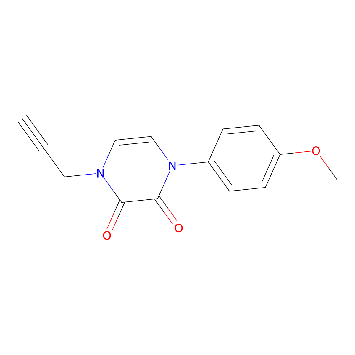 1-(4-Methoxyphenyl)-4-(prop-2-yn-1-yl)-1,2,3,4-tetrahydropyrazine-2,3-dione molecular structure, CAS 2548998-52-1