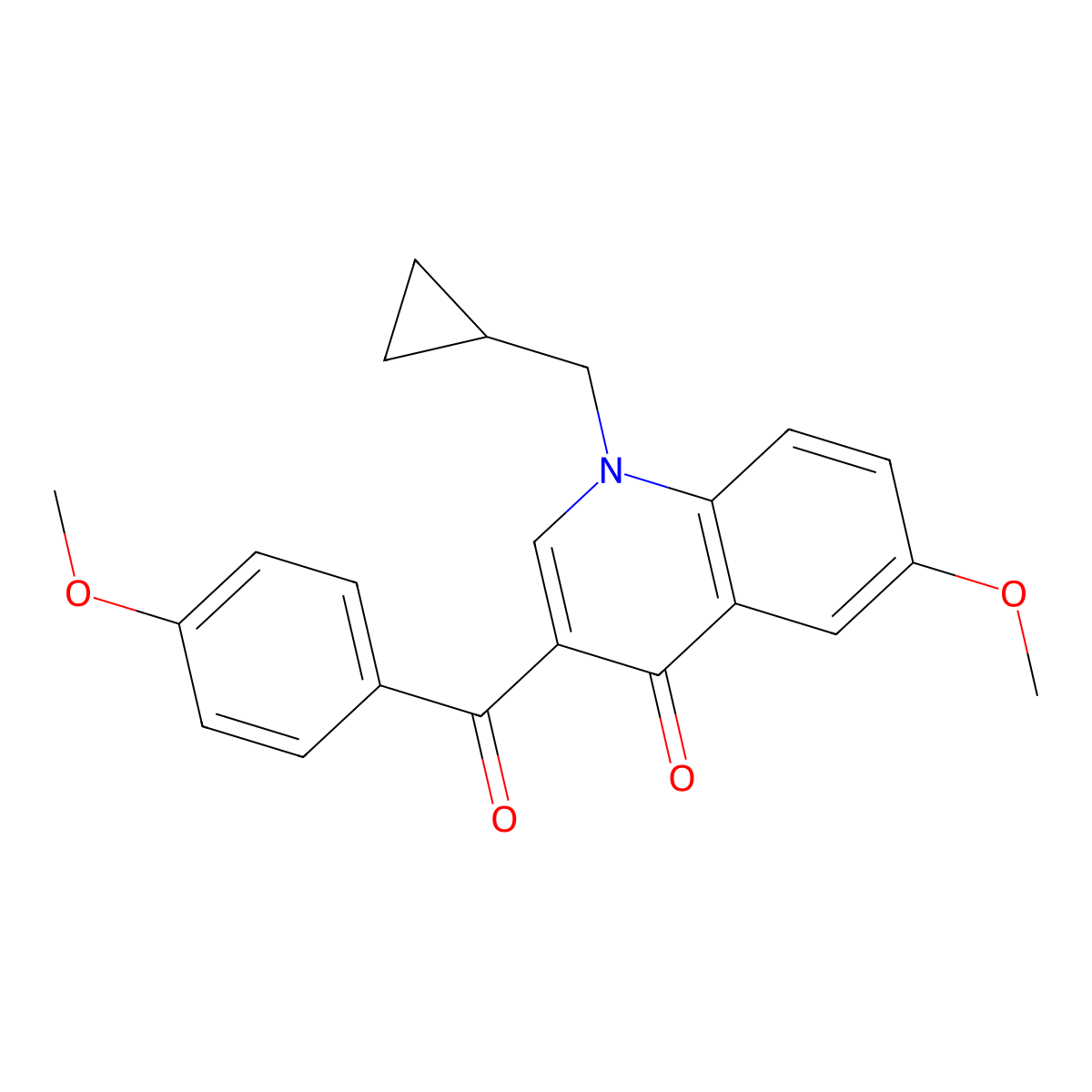 1-(Cyclopropylmethyl)-6-methoxy-3-(4-methoxybenzoyl)-1,4-dihydroquinolin-4-one molecular structure, CAS 2548998-61-2