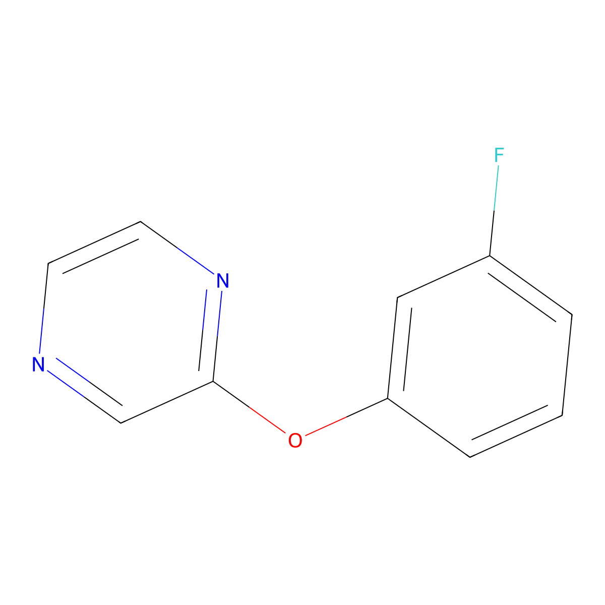 2-(3-Fluorophenoxy)pyrazine molecular structure, CAS 2548998-76-9