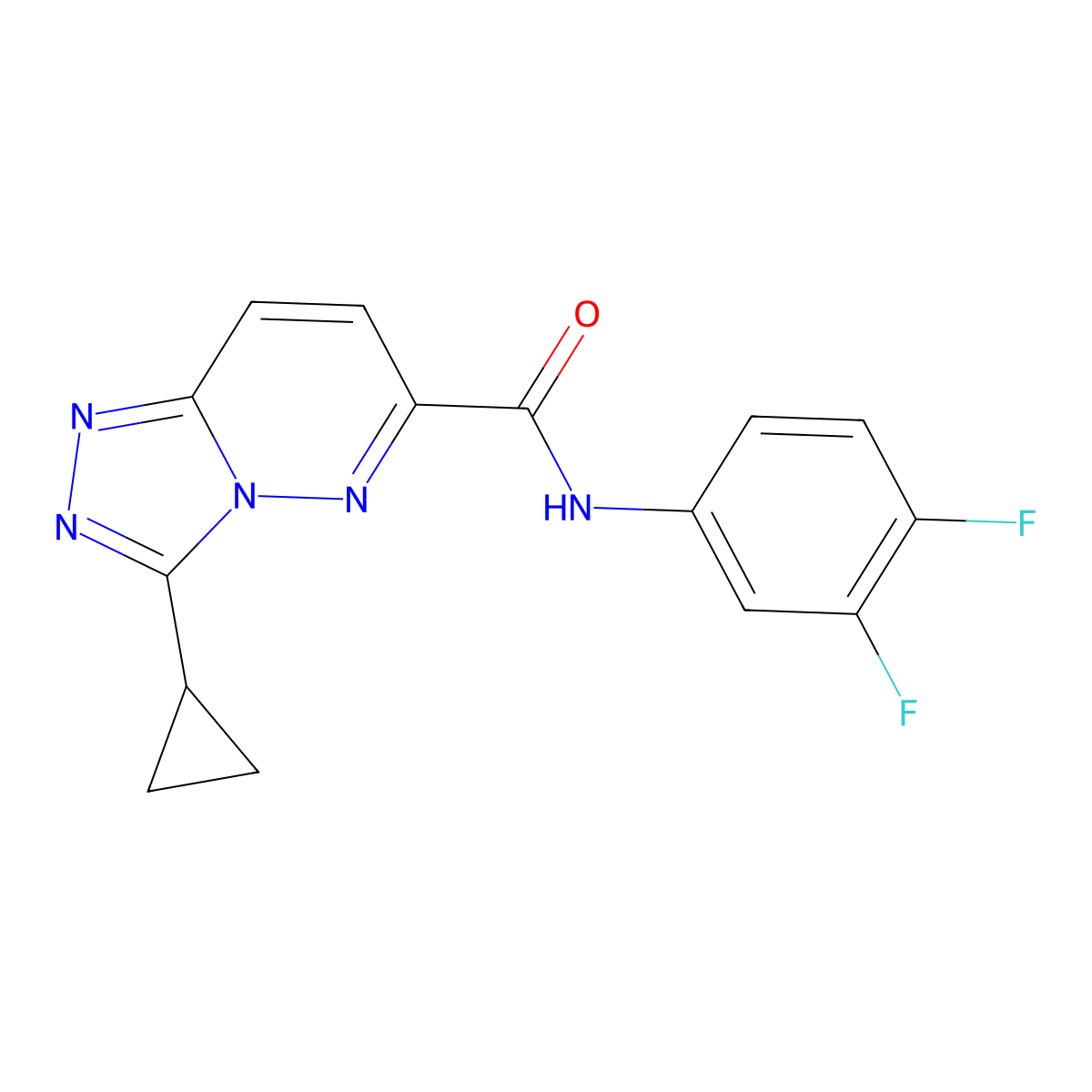 3-cyclopropyl-N-(3,4-difluorophenyl)-[1,2,4]triazolo[4,3-b]pyridazine-6-carboxamide molecular structure, CAS 2548998-80-5