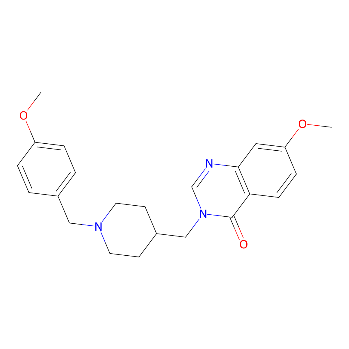 7-Methoxy-3-({1-[(4-methoxyphenyl)methyl]piperidin-4-yl}methyl)-3,4-dihydroquinazolin-4-one molecular structure, CAS 2548998-81-6
