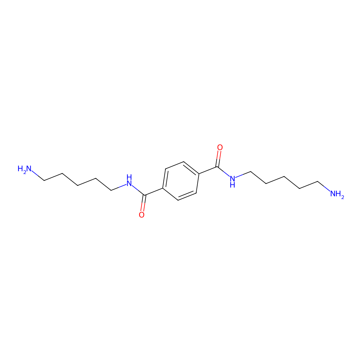 N1,N4-bis(5-aminopentyl)benzene-1,4-dicarboxamide molecular structure, CAS 2548999-16-0