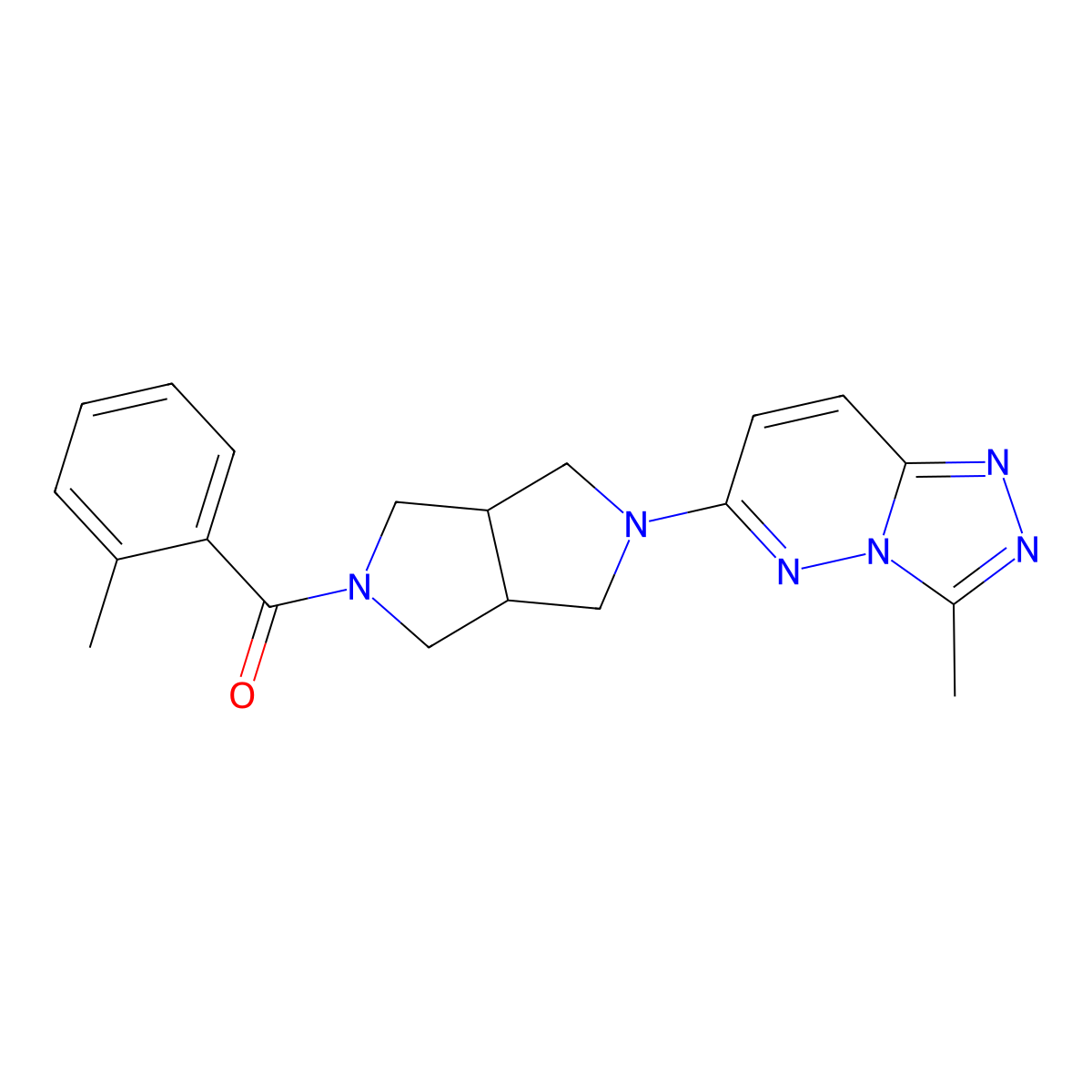 2-{3-Methyl-[1,2,4]triazolo[4,3-b]pyridazin-6-yl}-5-(2-methylbenzoyl)-octahydropyrrolo[3,4-c]pyrrole molecular structure, CAS 2548999-59-1
