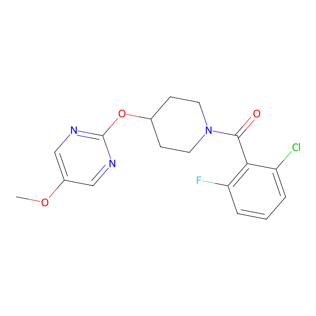 2-{[1-(2-Chloro-6-fluorobenzoyl)piperidin-4-yl]oxy}-5-methoxypyrimidine molecular structure, CAS 2548999-62-6