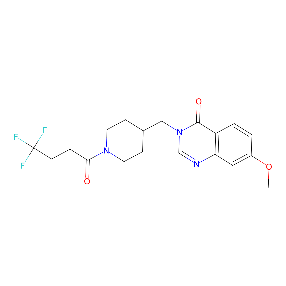 7-Methoxy-3-{[1-(4,4,4-trifluorobutanoyl)piperidin-4-yl]methyl}-3,4-dihydroquinazolin-4-one molecular structure, CAS 2548999-76-2