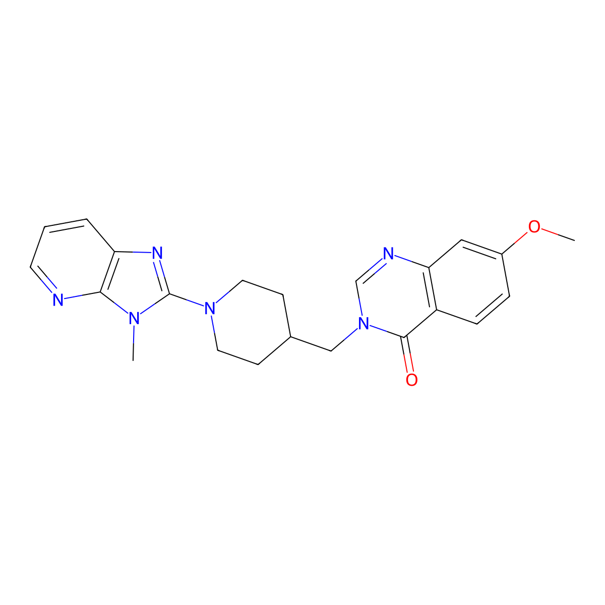 7-methoxy-3-[(1-{3-methyl-3H-imidazo[4,5-b]pyridin-2-yl}piperidin-4-yl)methyl]-3,4-dihydroquinazolin-4-one molecular structure, CAS 2548999-95-5