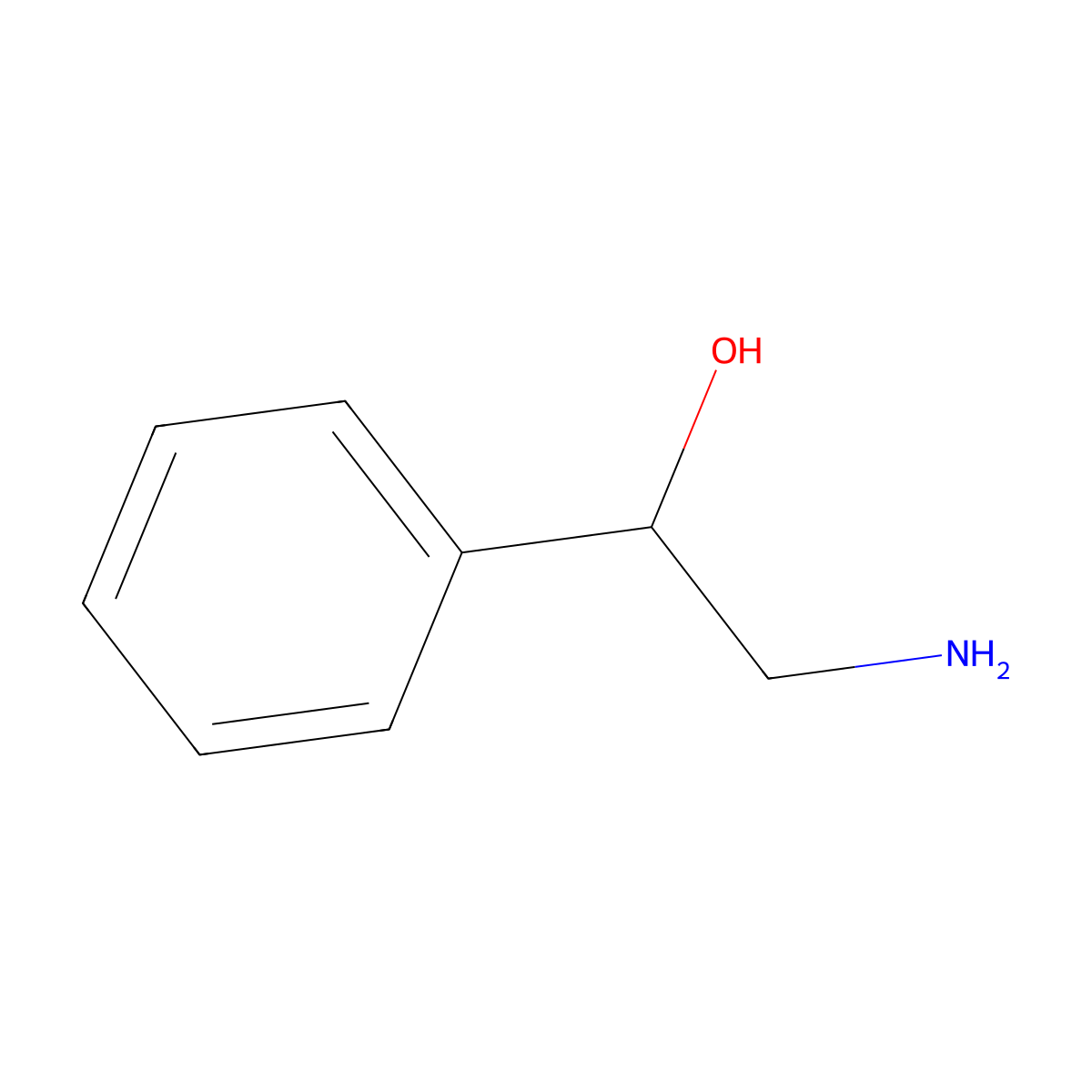 (R)-(-)-2-Amino-1-phenylethanol molecular structure, CAS 2549-14-6