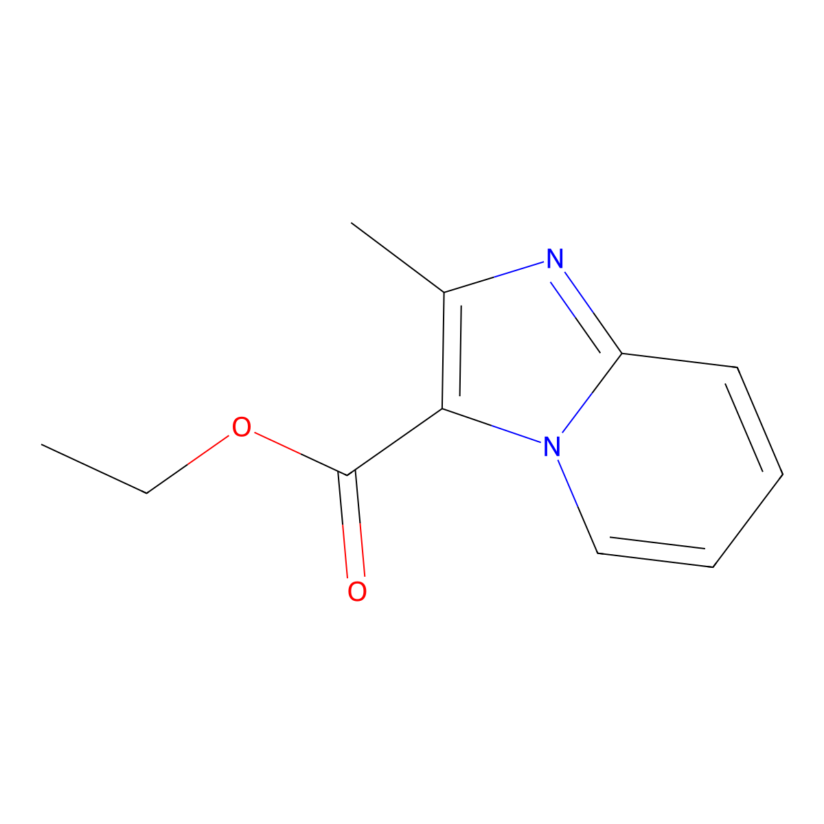 Ethyl 2-methylimidazo[1,2-a]pyridine-3-carboxylate molecular structure, CAS 2549-19-1