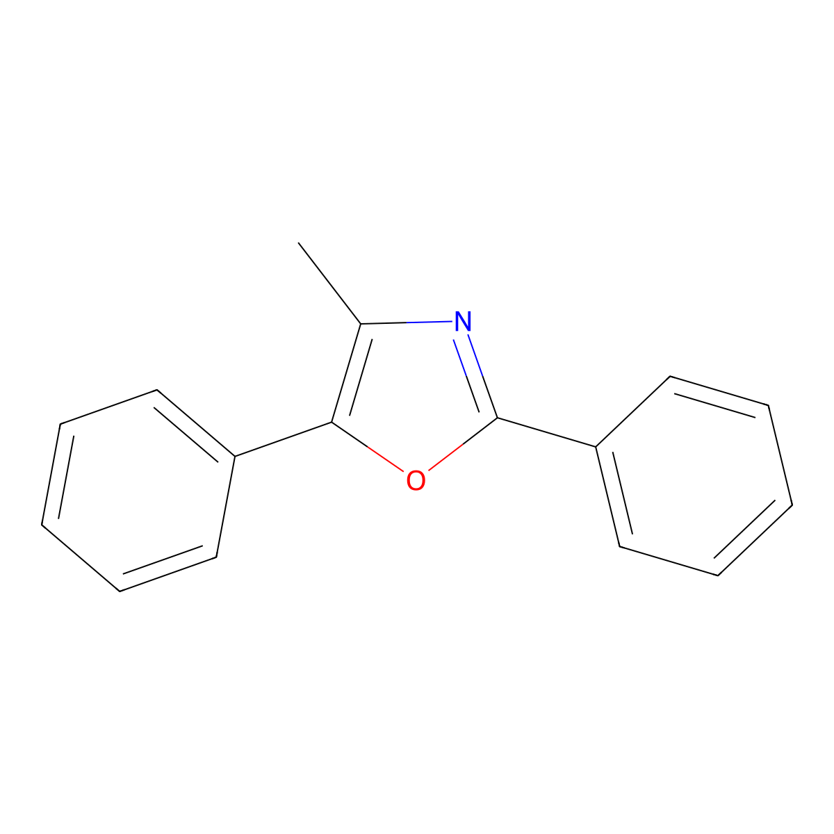 4-Methyl-2,5-diphenyl-1,3-oxazole molecular structure, CAS 2549-31-7