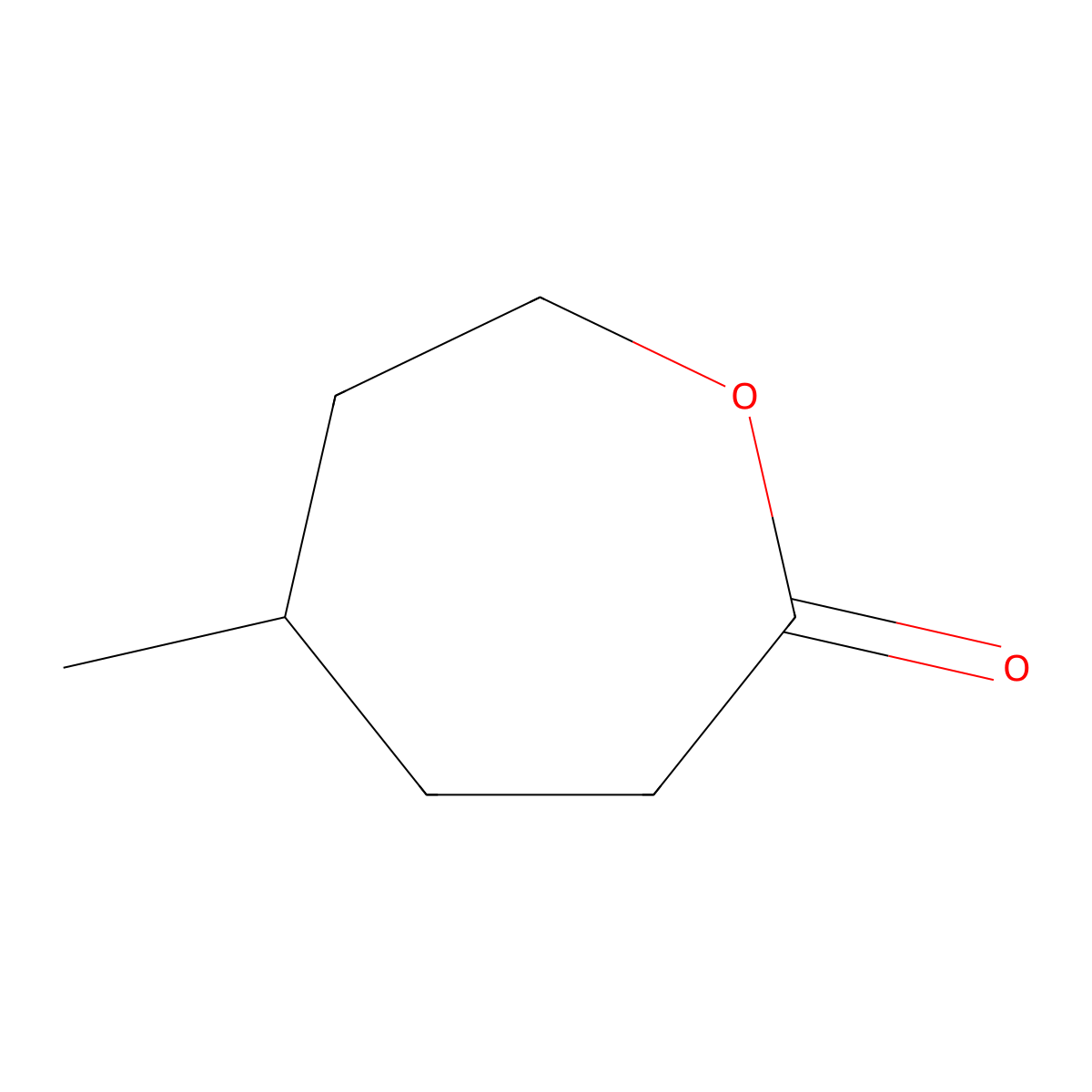 5-Methyloxepan-2-one molecular structure, CAS 2549-42-0