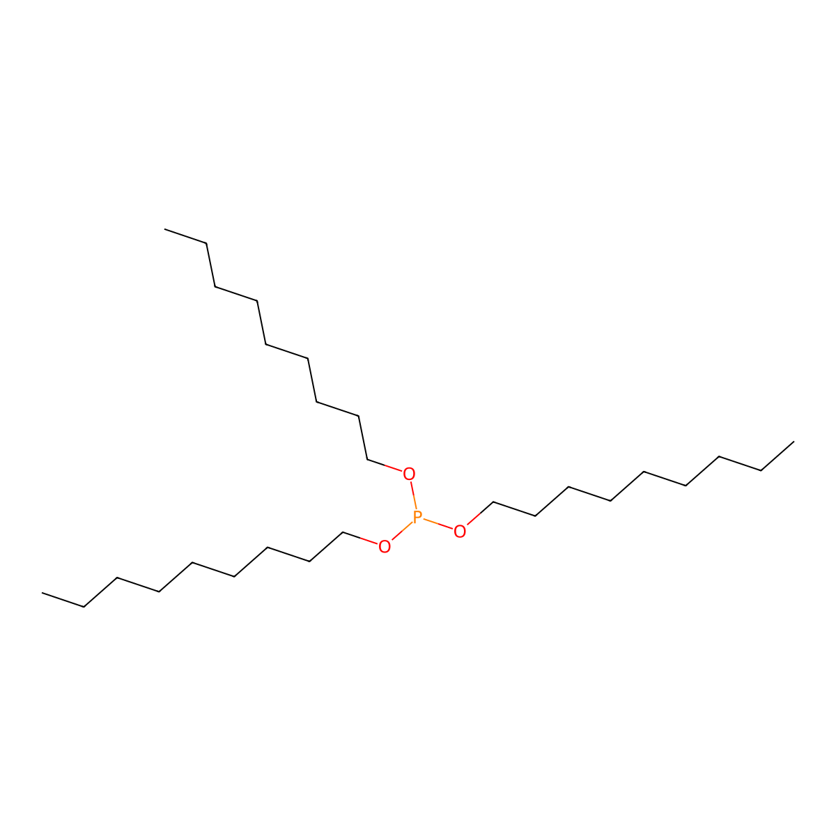 Trinonyl phosphite molecular structure, CAS 2549-63-5