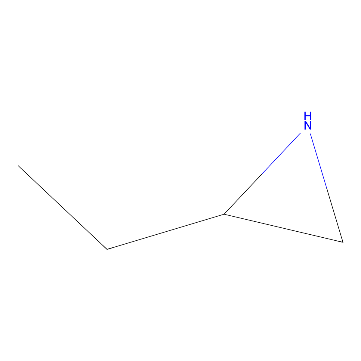 2-Ethylaziridine molecular structure, CAS 2549-67-9
