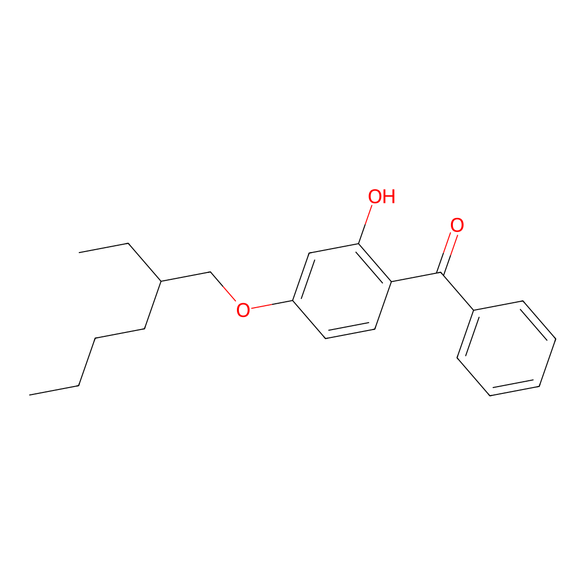 [4-[(2-Ethylhexyl)oxy]-2-hydroxyphenyl]phenylmethanone molecular structure, CAS 2549-90-8