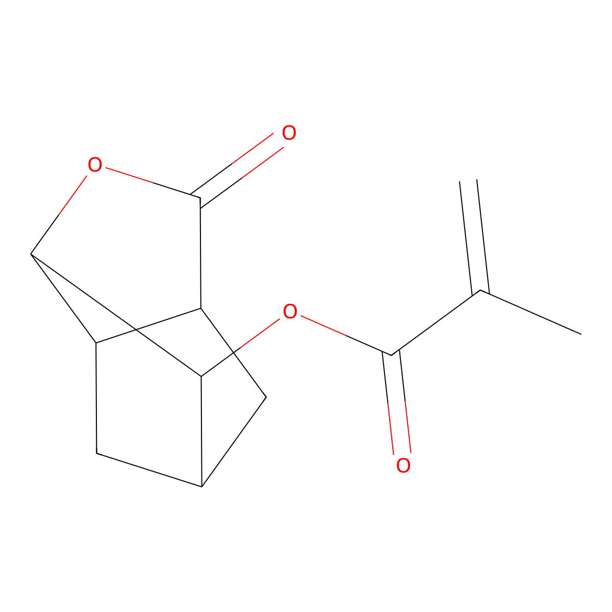 2-Oxohexahydro-2H-3,5-methanocyclopenta[b]furan-6-yl Methacrylate molecular structure, CAS 254900-07-7