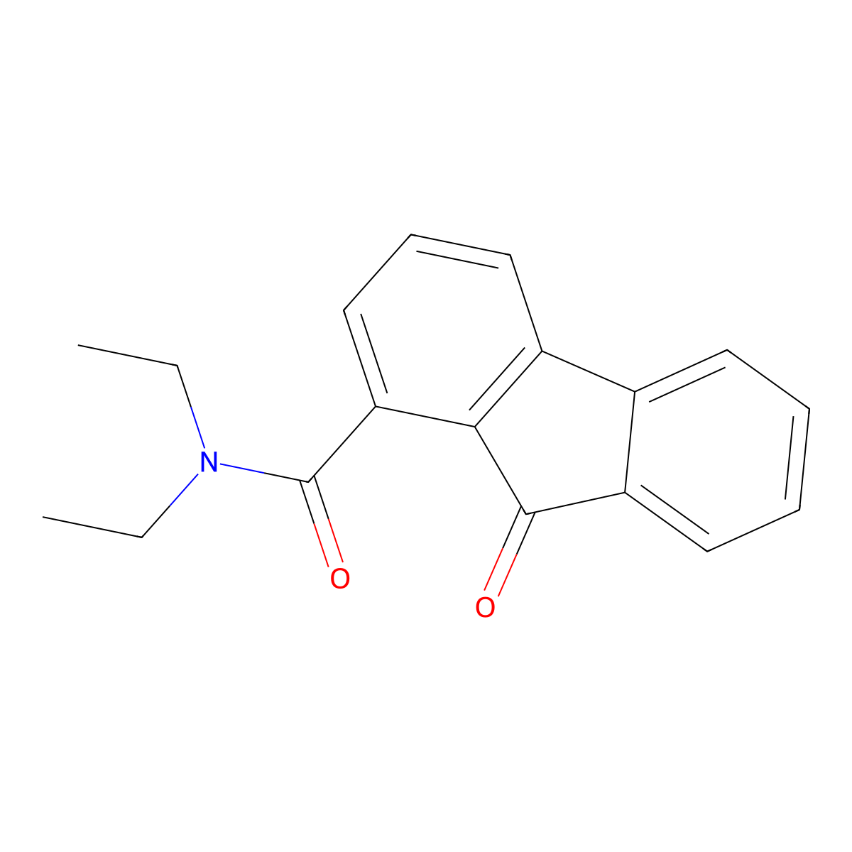 N,N-diethyl-9-oxo-9H-fluorene-1-carboxamide molecular structure, CAS 254900-42-0