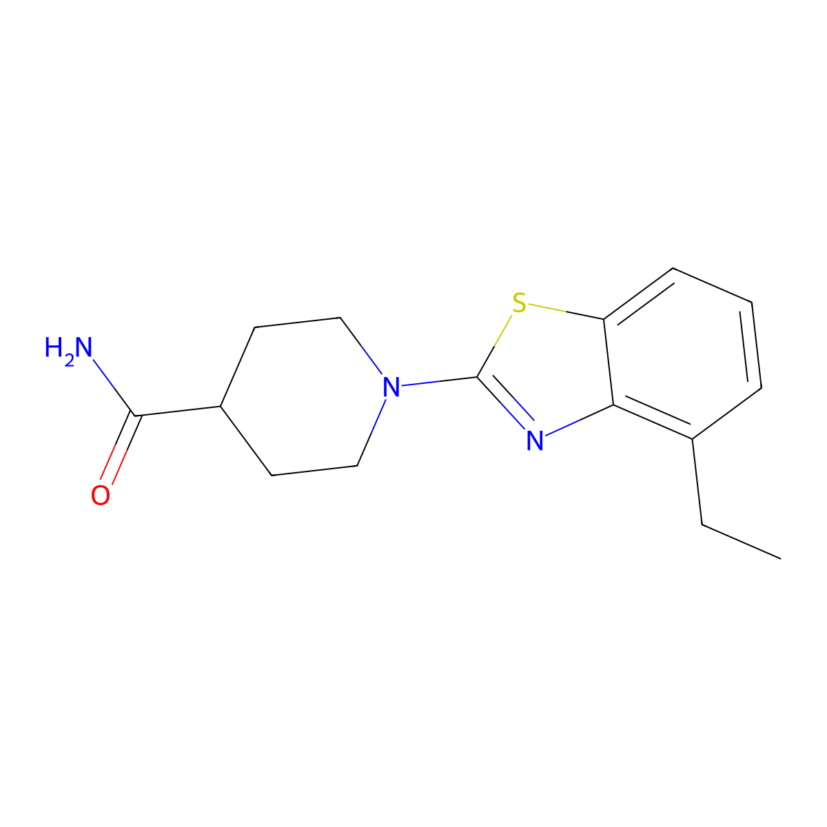 1-(4-Ethyl-1,3-benzothiazol-2-yl)piperidine-4-carboxamide molecular structure, CAS 2549000-04-4