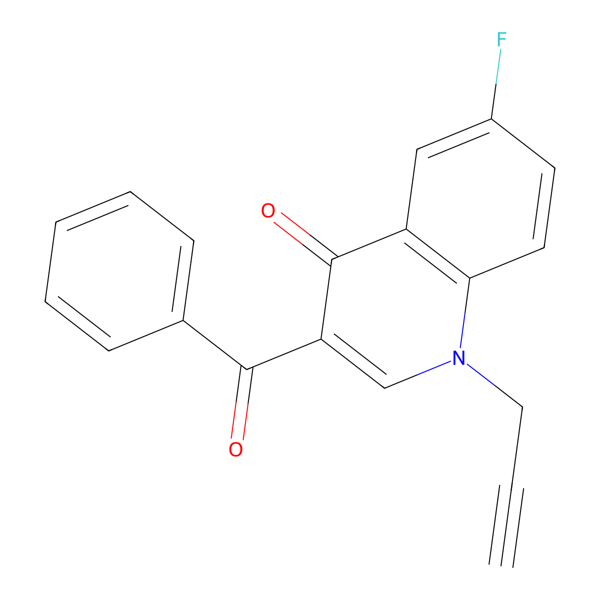 3-Benzoyl-6-fluoro-1-(prop-2-yn-1-yl)-1,4-dihydroquinolin-4-one molecular structure, CAS 2549001-33-2