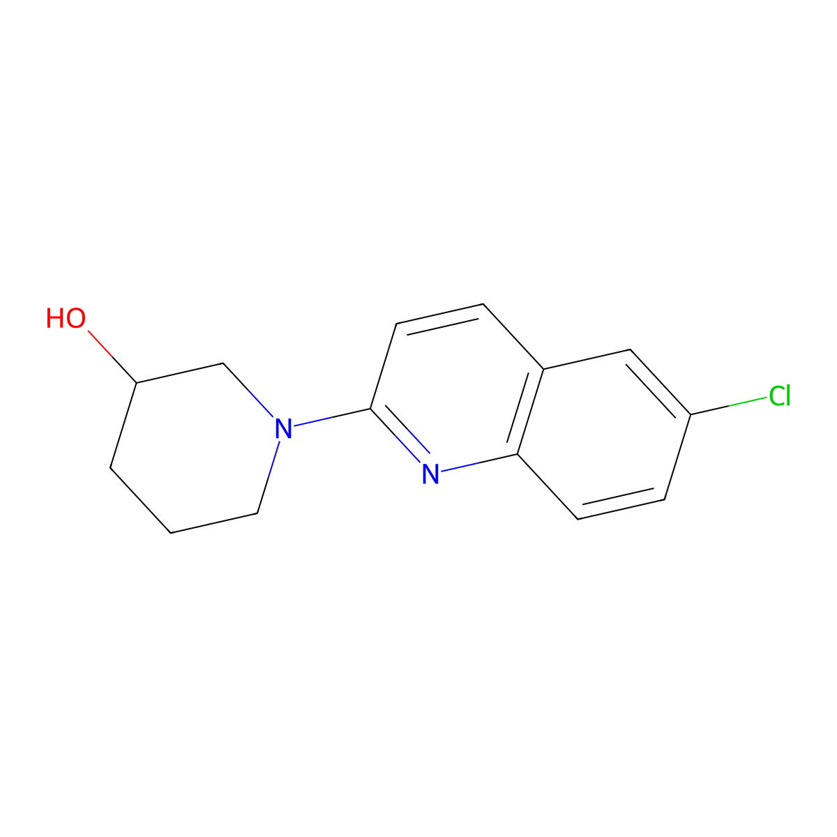 1-(6-Chloroquinolin-2-yl)piperidin-3-ol molecular structure, CAS 2549001-71-8