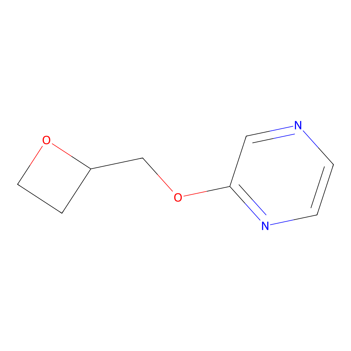 2-[(Oxetan-2-yl)methoxy]pyrazine molecular structure, CAS 2549001-89-8