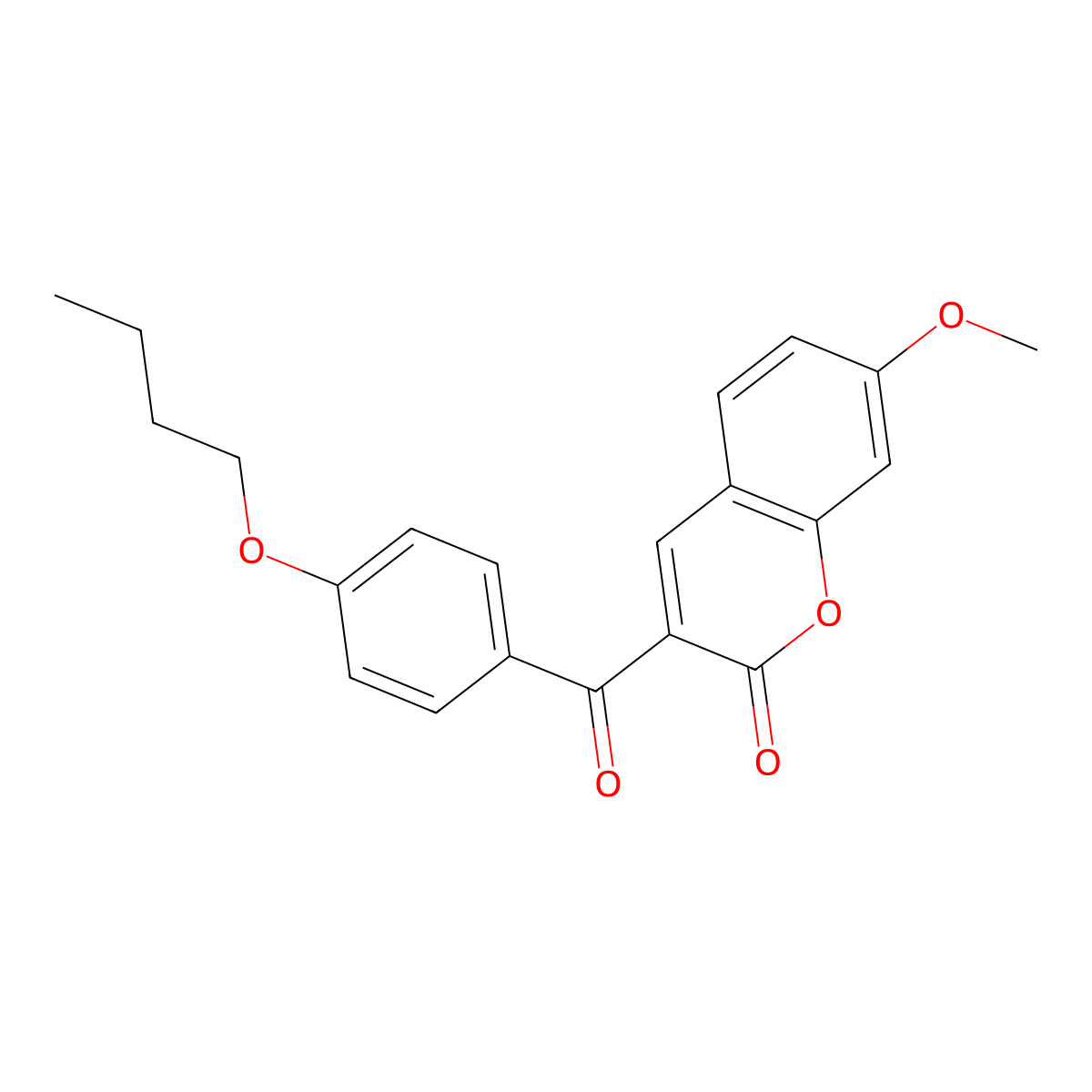 3-(4-butoxybenzoyl)-7-methoxy-2H-chromen-2-one molecular structure, CAS 2549002-25-5