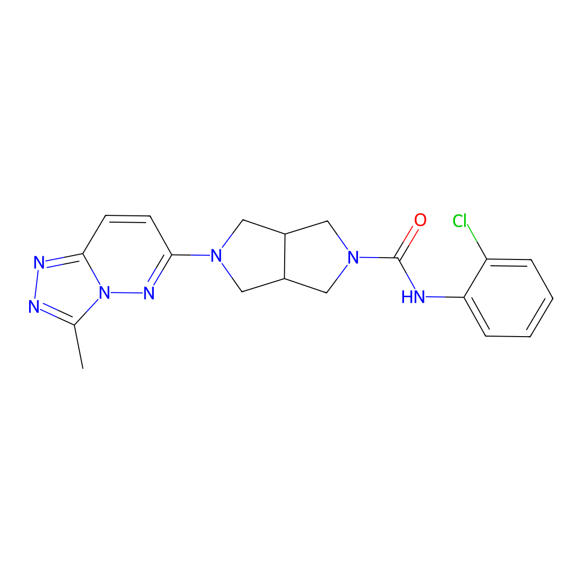N-(2-chlorophenyl)-5-{3-methyl-[1,2,4]triazolo[4,3-b]pyridazin-6-yl}-octahydropyrrolo[3,4-c]pyrrole-2-carboxamide molecular structure, CAS 2549002-46-0