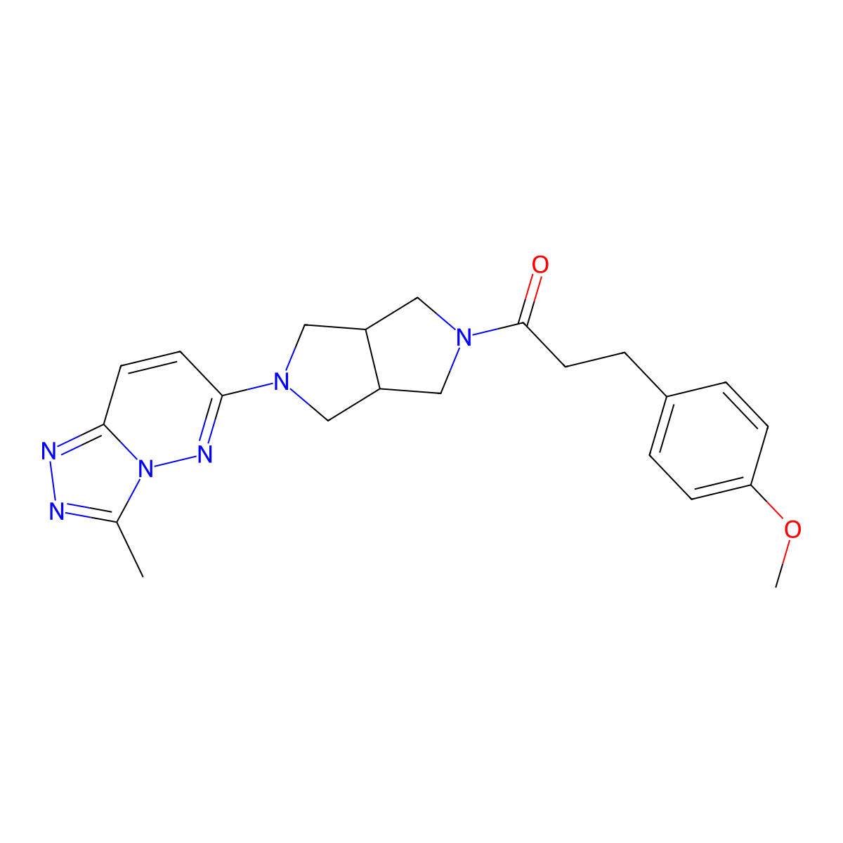 3-(4-Methoxyphenyl)-1-(5-{3-methyl-[1,2,4]triazolo[4,3-b]pyridazin-6-yl}-octahydropyrrolo[3,4-c]pyrrol-2-yl)propan-1-one molecular structure, CAS 2549003-55-4