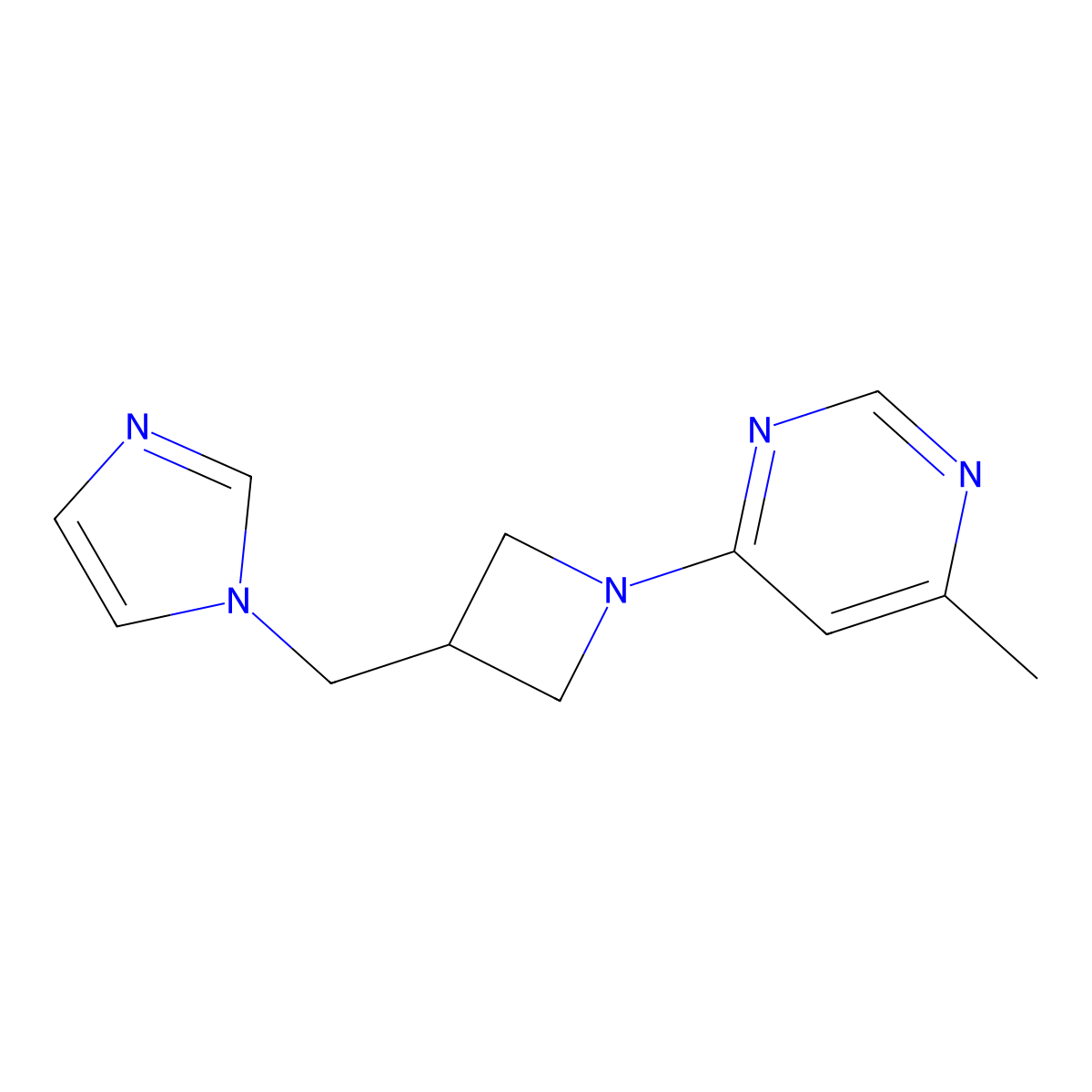 4-{3-[(1H-imidazol-1-yl)methyl]azetidin-1-yl}-6-methylpyrimidine molecular structure, CAS 2549003-67-8