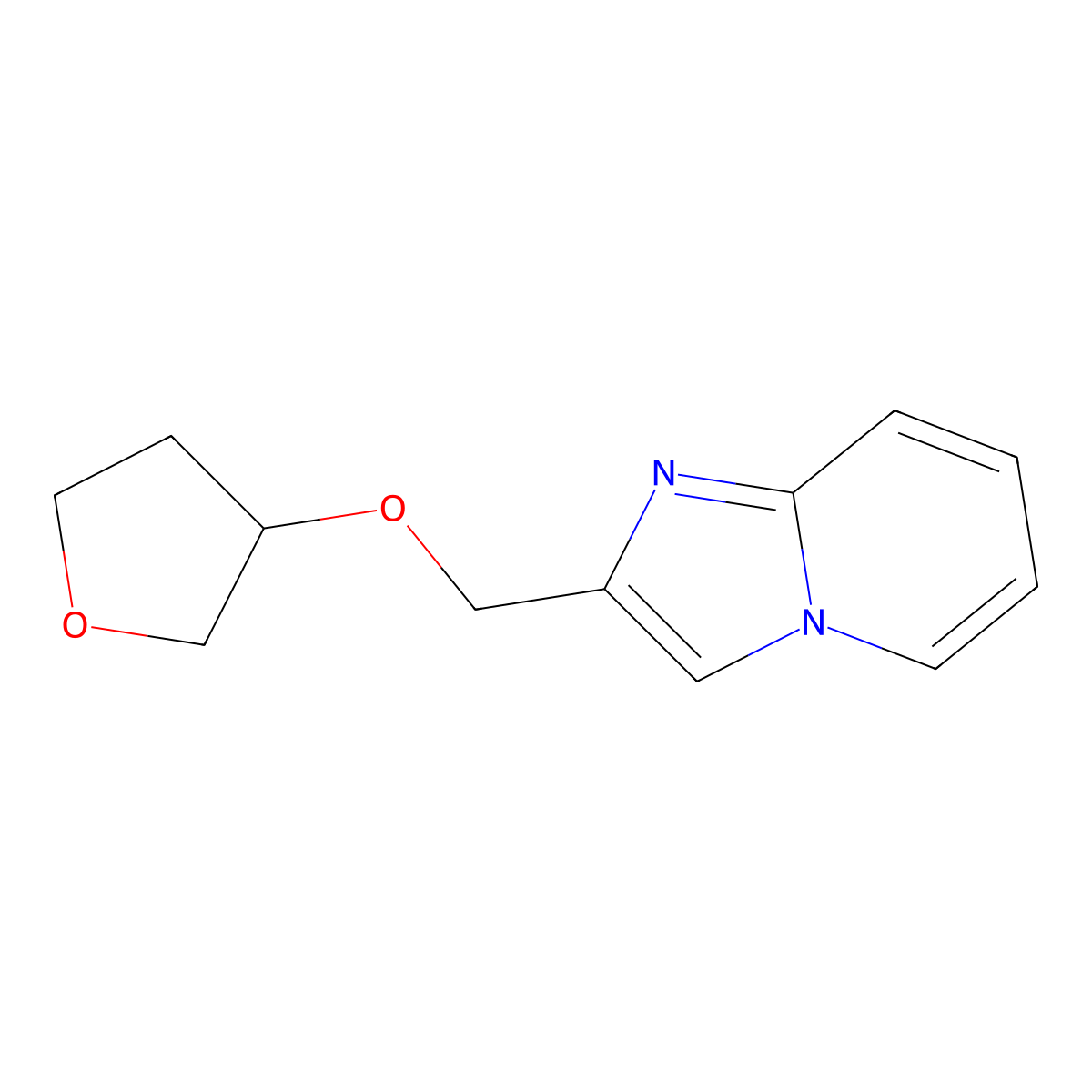 2-[(Oxolan-3-yloxy)methyl]imidazo[1,2-a]pyridine molecular structure, CAS 2549003-70-3