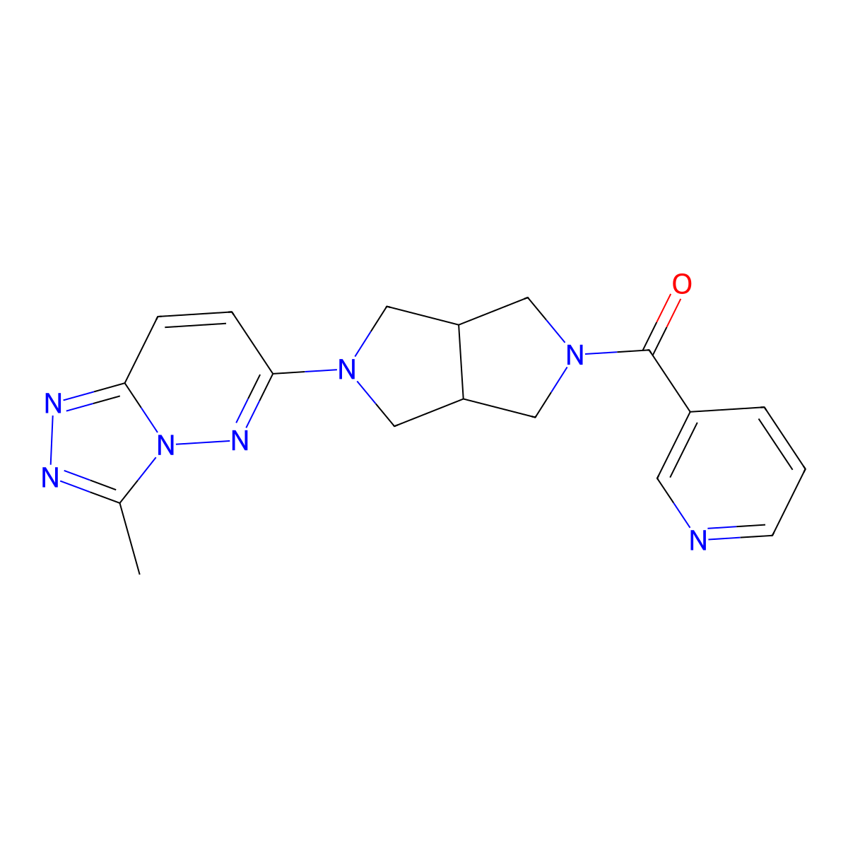 3-(5-{3-Methyl-[1,2,4]triazolo[4,3-b]pyridazin-6-yl}-octahydropyrrolo[3,4-c]pyrrole-2-carbonyl)pyridine molecular structure, CAS 2549003-71-4