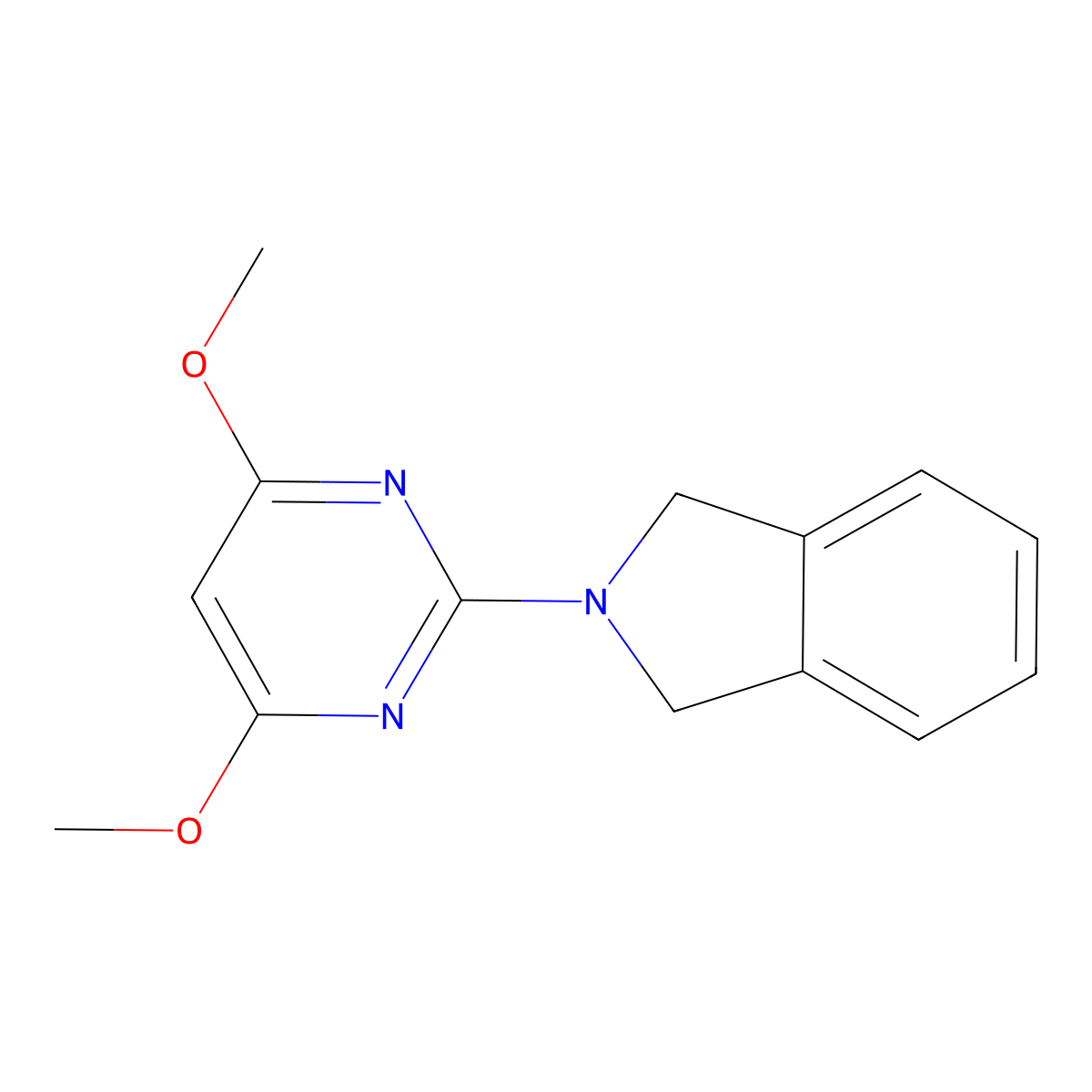 2-(4,6-dimethoxypyrimidin-2-yl)-2,3-dihydro-1H-isoindole molecular structure, CAS 2549003-73-6