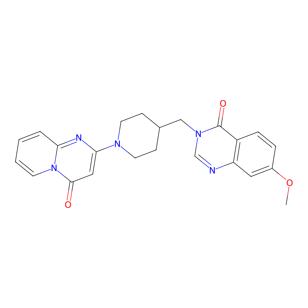 7-methoxy-3-[(1-{4-oxo-4H-pyrido[1,2-a]pyrimidin-2-yl}piperidin-4-yl)methyl]-3,4-dihydroquinazolin-4-one molecular structure, CAS 2549004-12-6