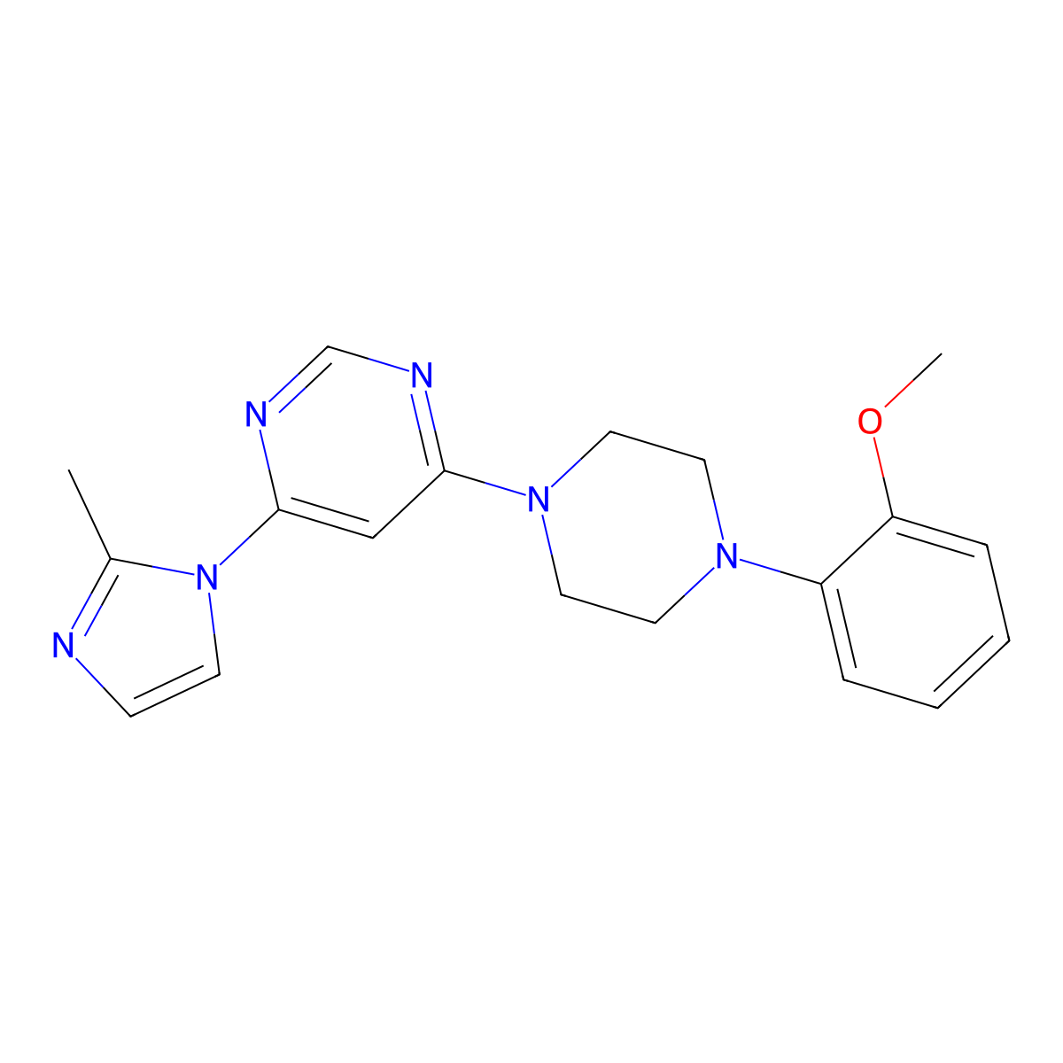 4-[4-(2-methoxyphenyl)piperazin-1-yl]-6-(2-methyl-1H-imidazol-1-yl)pyrimidine molecular structure, CAS 2549004-39-7